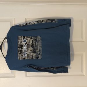 Hurley blue long sleeve shirt size XL in boys